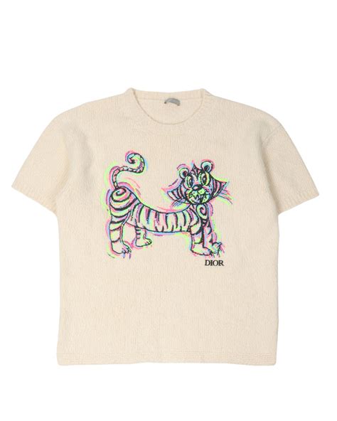 dior and kenny scharf sweater|Dior tiger bag.